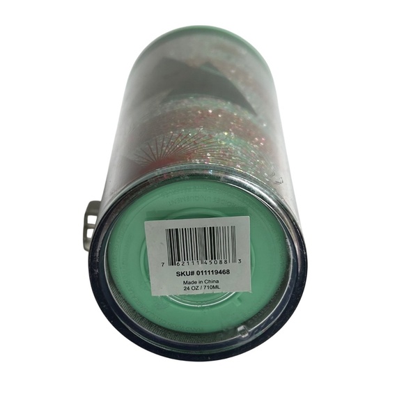 NWT Starbucks 2020 Glitter Christmas Tree 24 oz Tumbler - Picture 9 of 9